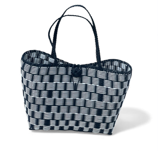 Houndstooth Monochrome Plastic Handbag