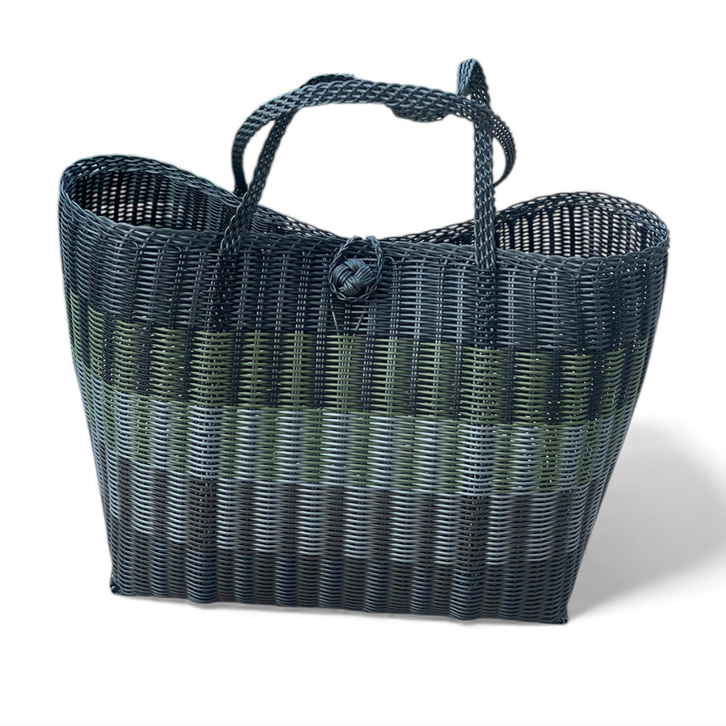 Camo Stripe Plastic Shopper Large