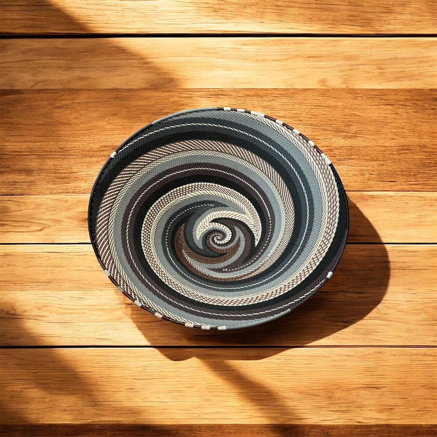 Large Telephone Wire Bowl- Greys