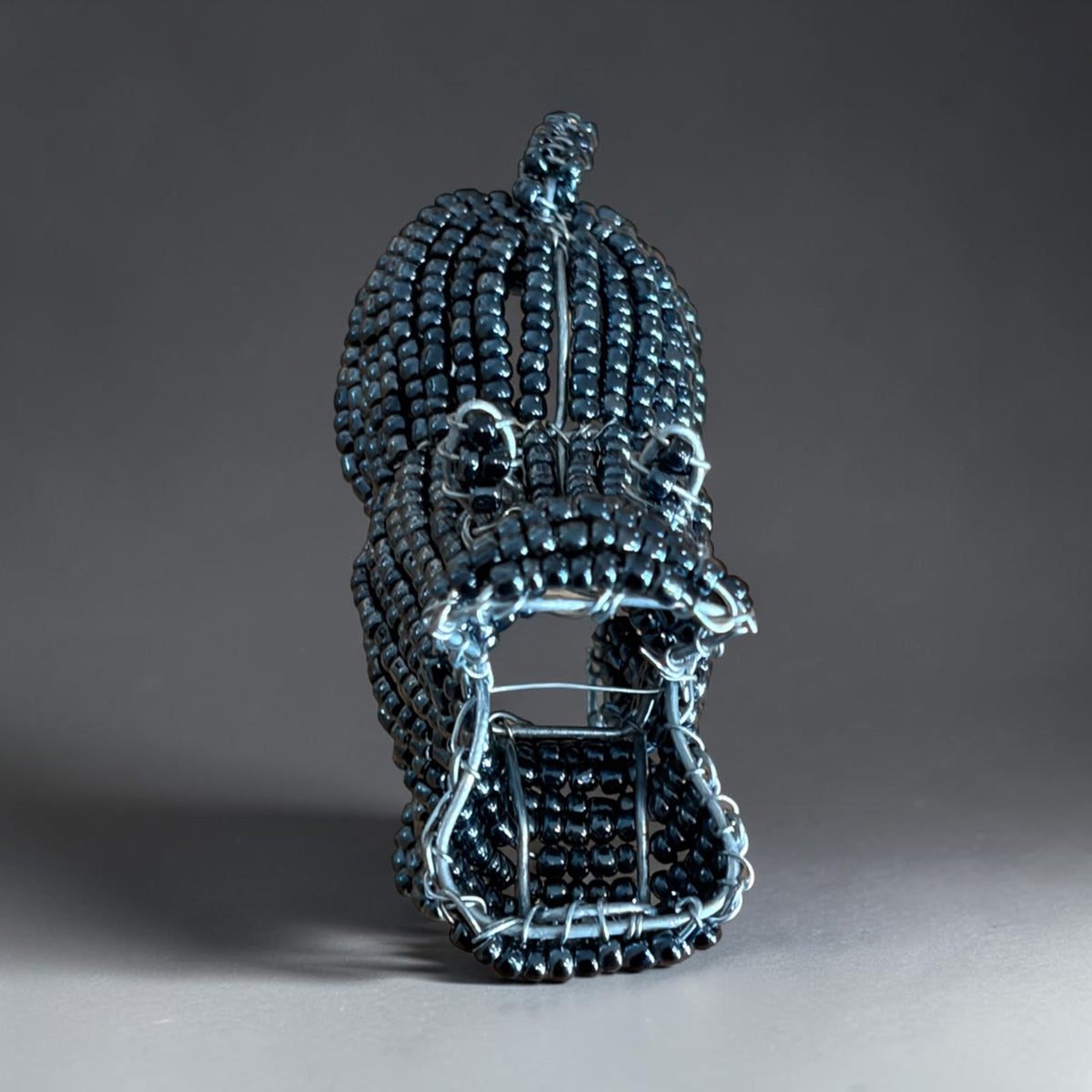 Beaded Hippo Figurine