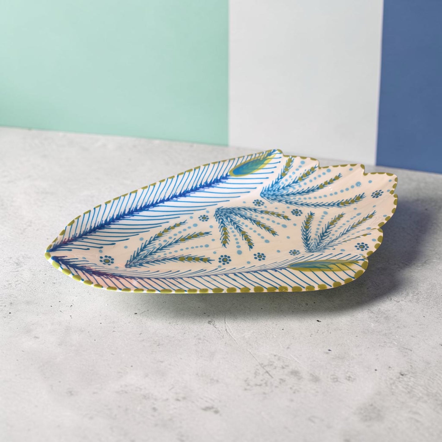 Potterswork Gladiola Plate- Blue