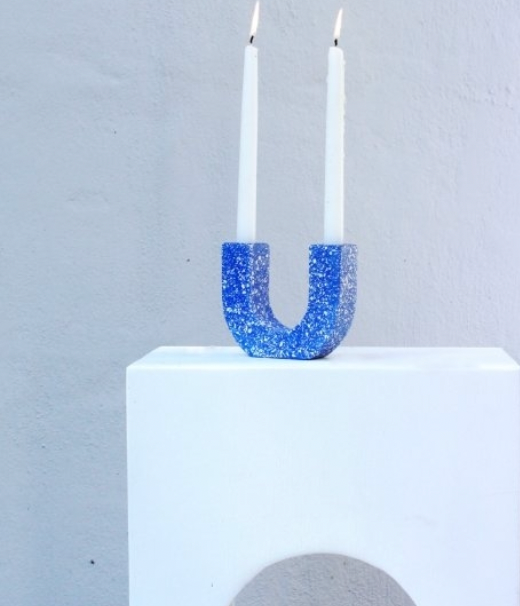 Candlestick Holders- Blue