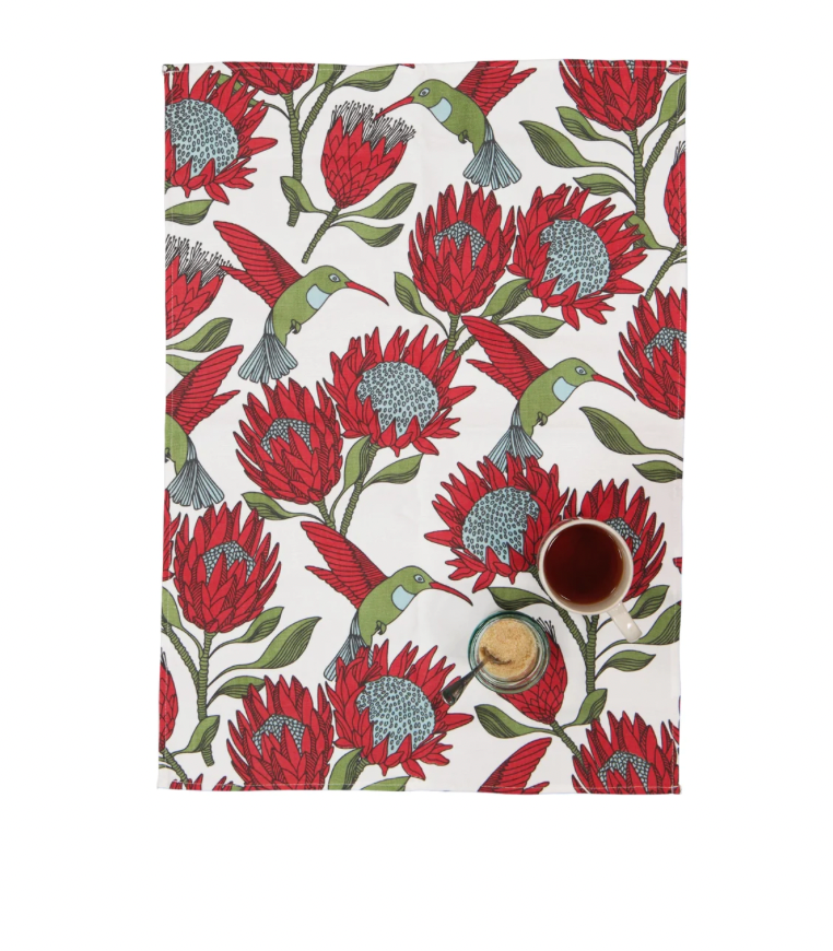 Tea Towel- Protea Creme