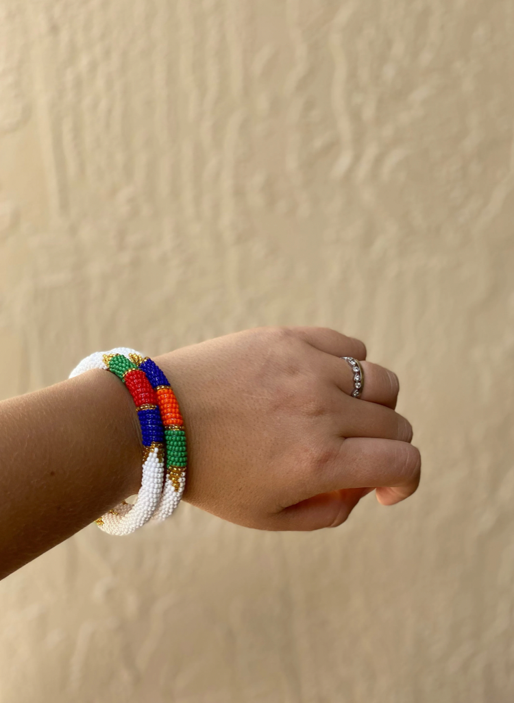 Extra Thin Zulu Beaded Bangle