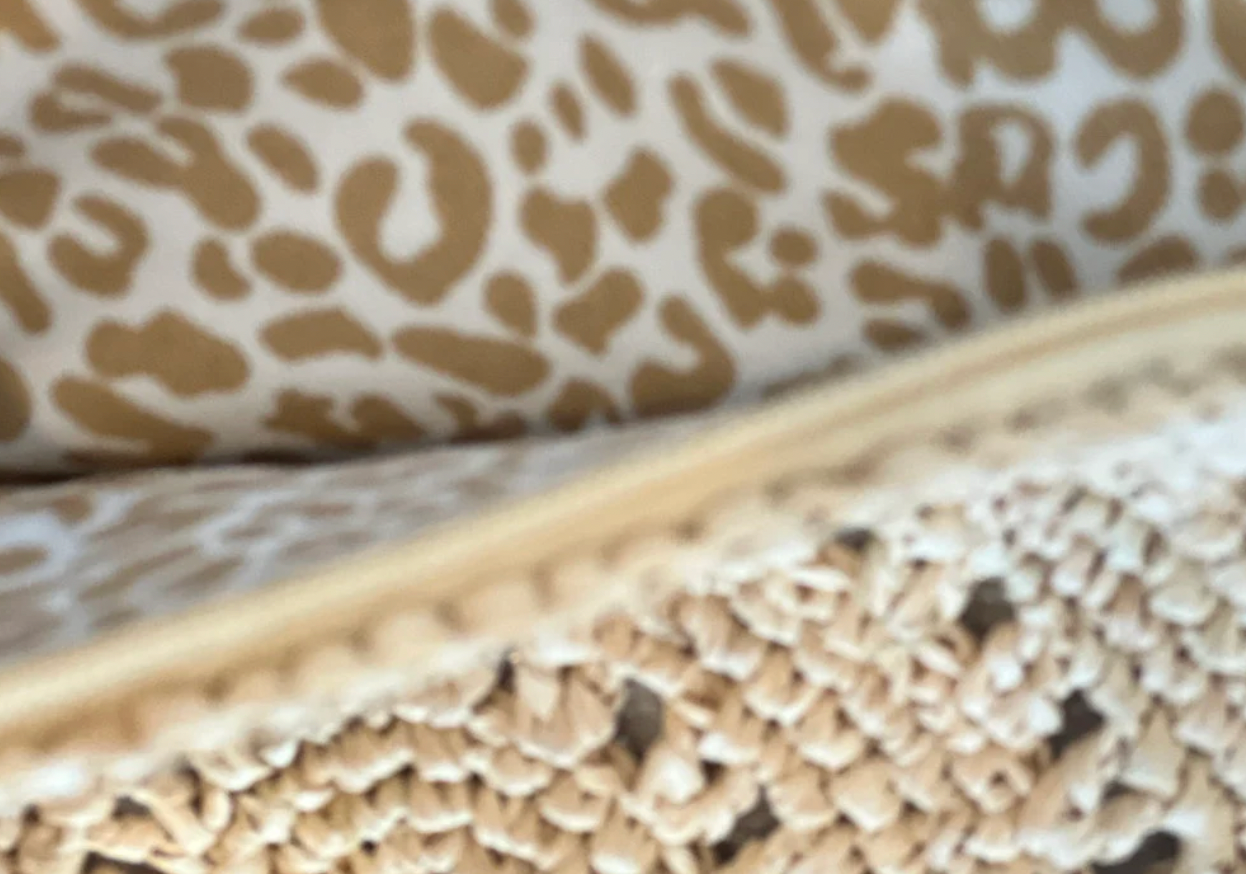 Crochet Wristlet Clutch- Tan