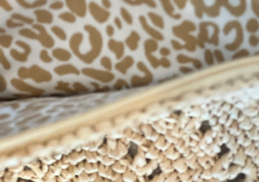 Crochet Wristlet Clutch- Tan