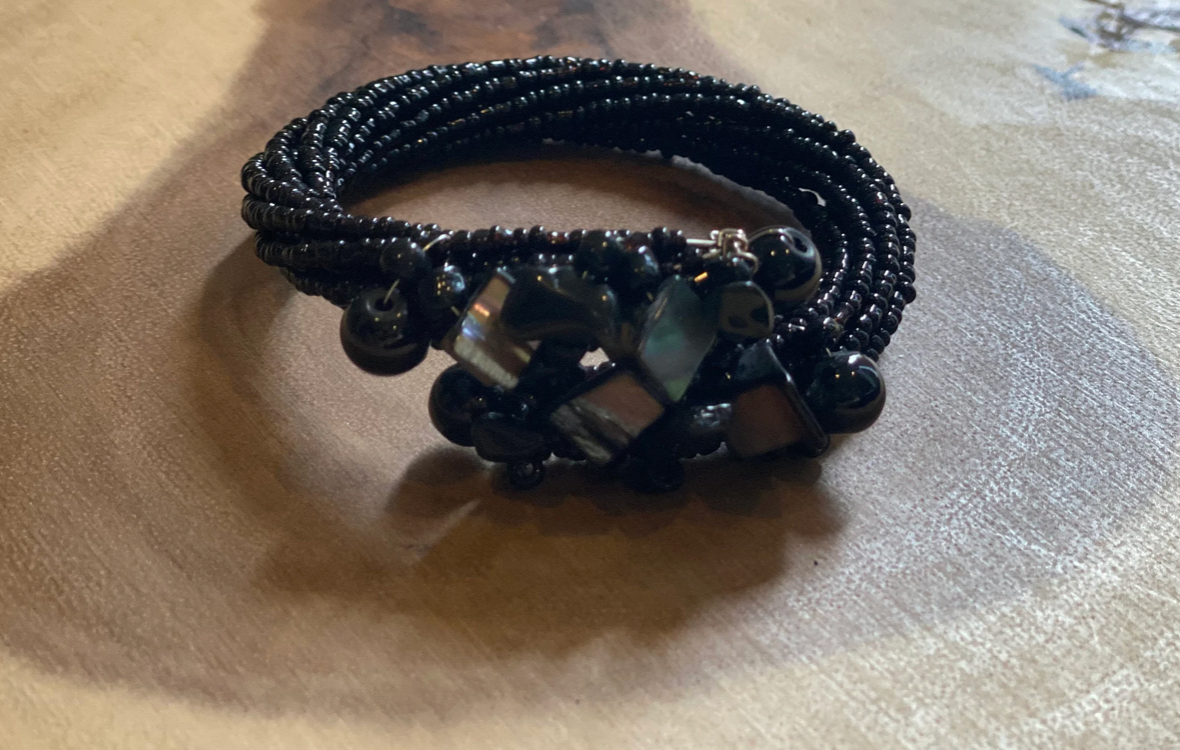 Bead and Shell Bangle