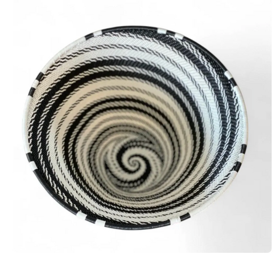 Telephone Wire Large Cone Bowl- Thick Swirl