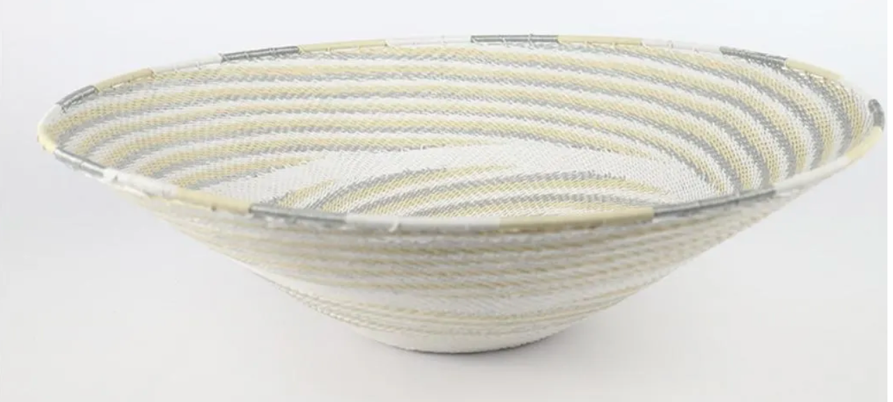 Large Telephone Wire Bowl- Vibrant Rainbow