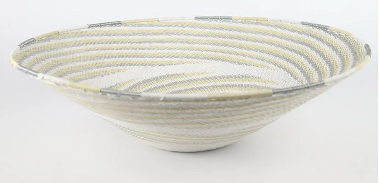 Large Telephone Wire Bowl- Modern Reds