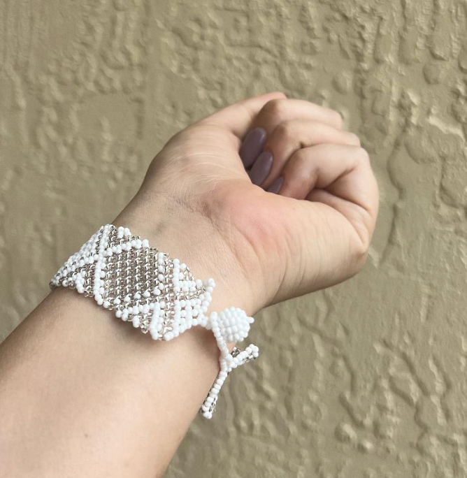 Unisex Flat Zulu Bracelets-White