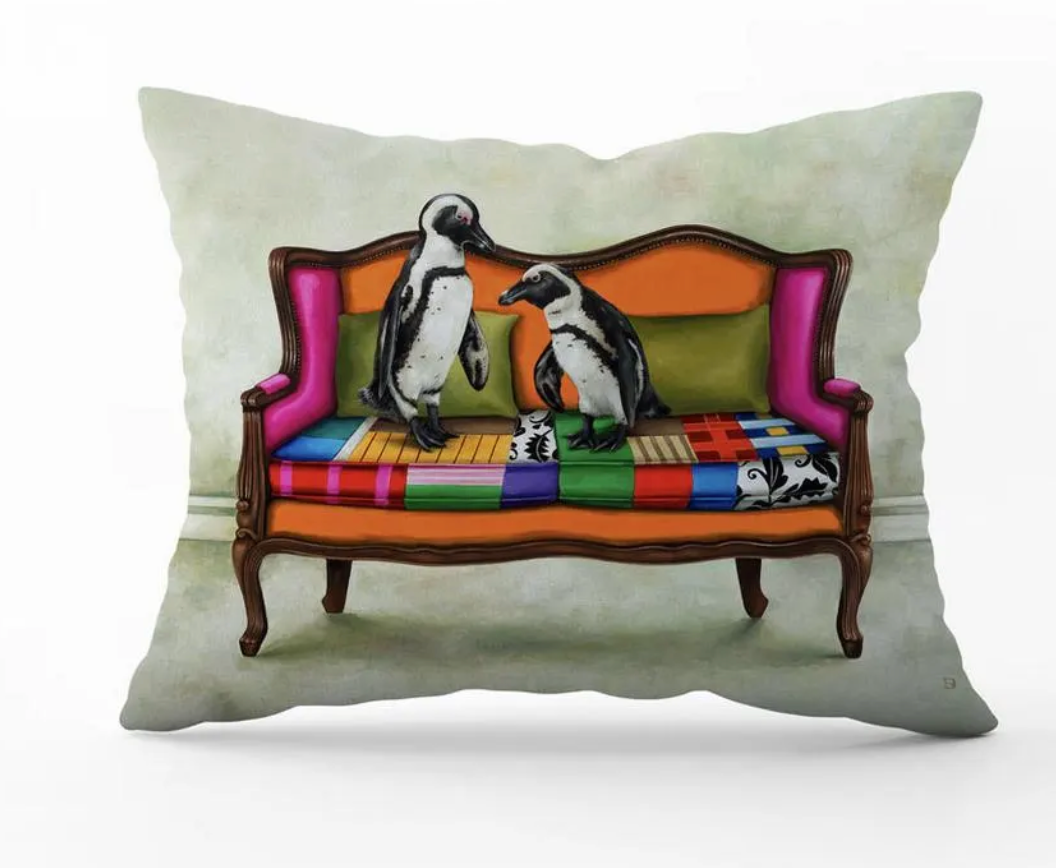 Penguin in Leisure Scatter Cushion