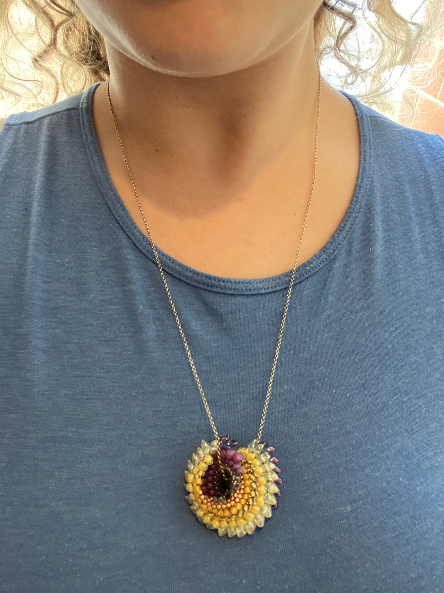 Coil Glass Bead Necklace