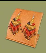 Feather Beaded Earrings