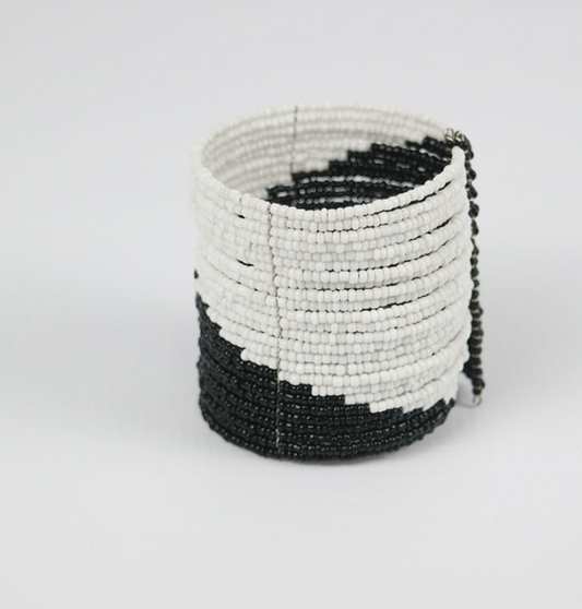 Hand Beaded Large Cuff Bracelet