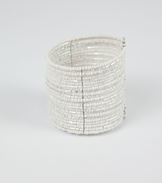 Hand Beaded Large Cuff Bracelet