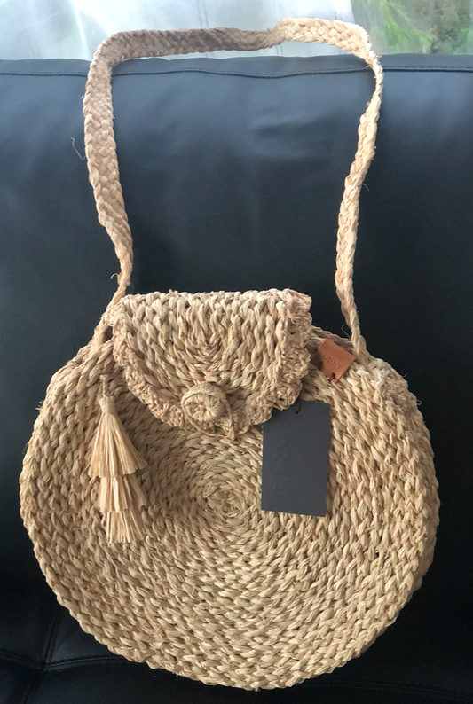 Raffia Large Round Handbags