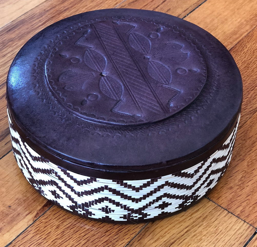 Leather Round Storage Boxes