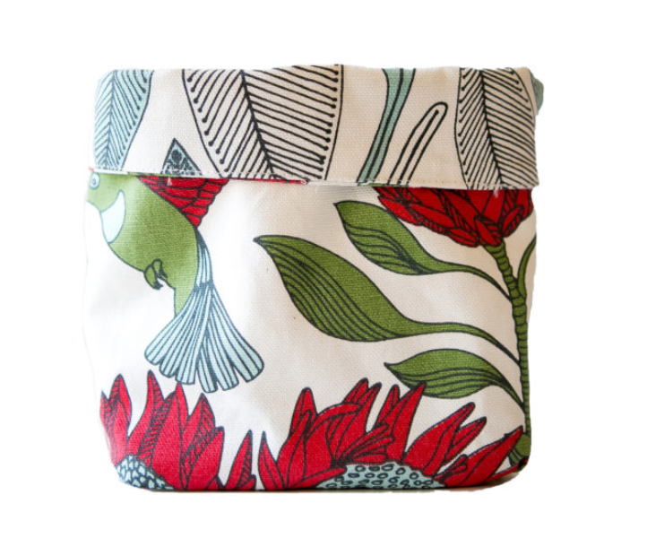 Fabric Soft Pots Protea Creme- Reversibile