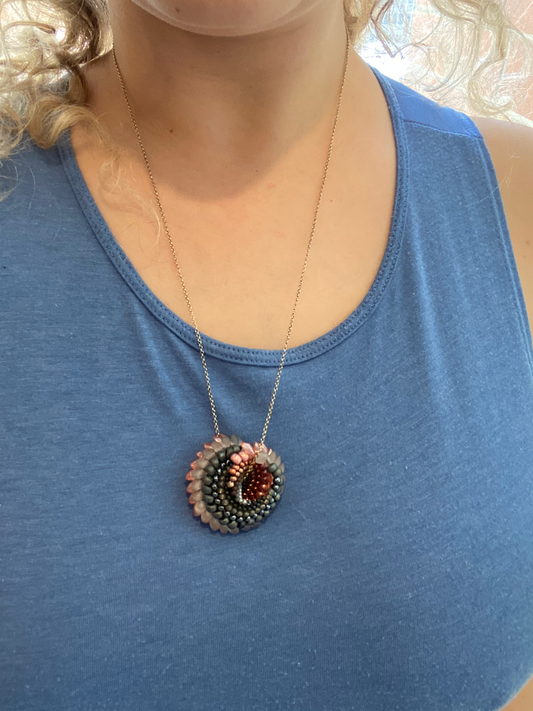 Coil Glass Bead Necklace