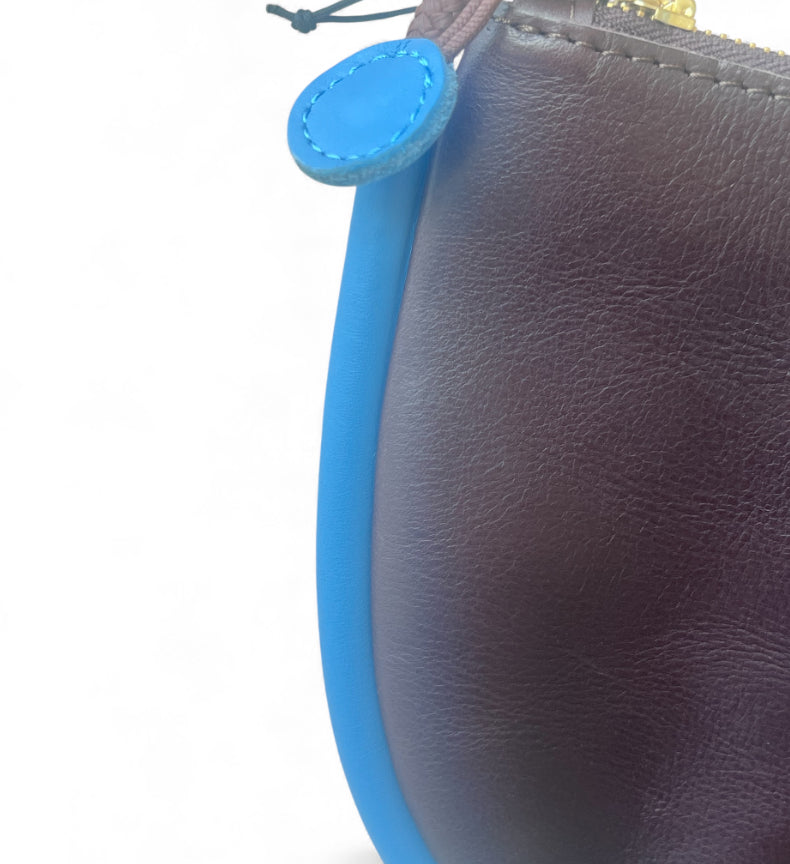 Selene Bag- Chocolate and Sky Blue