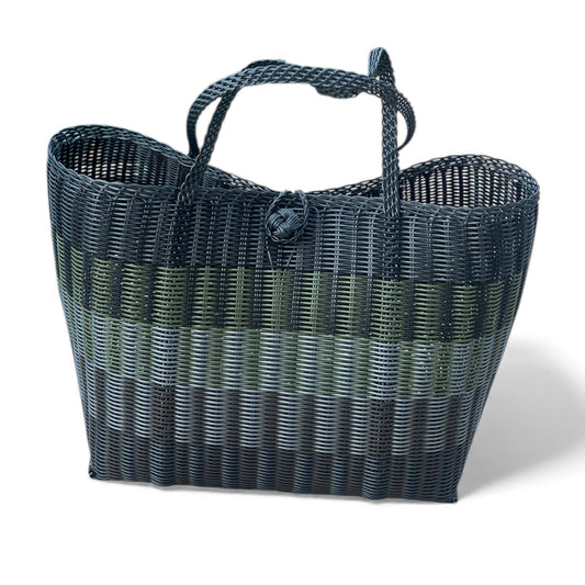 Camo Stripe Plastic Shopper Large