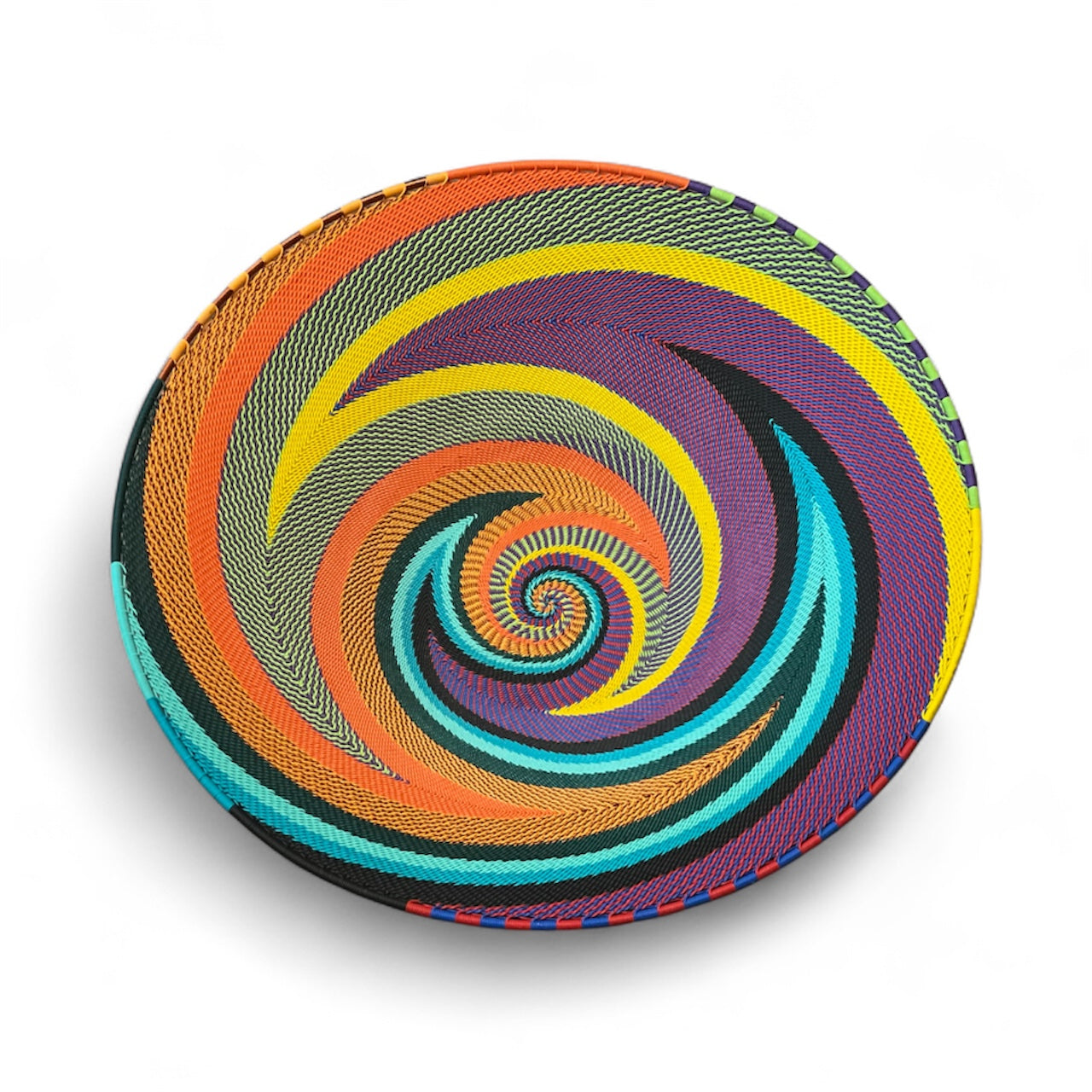 Large Telephone Wire Bowl - Purple Rainbow