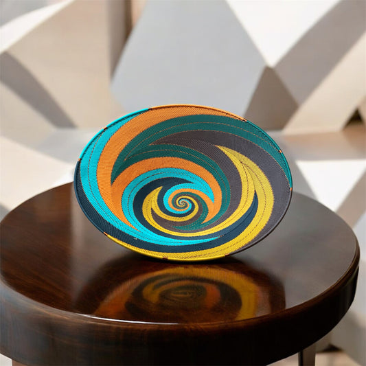 Large Telephone Wire Bowl- African Vibrance