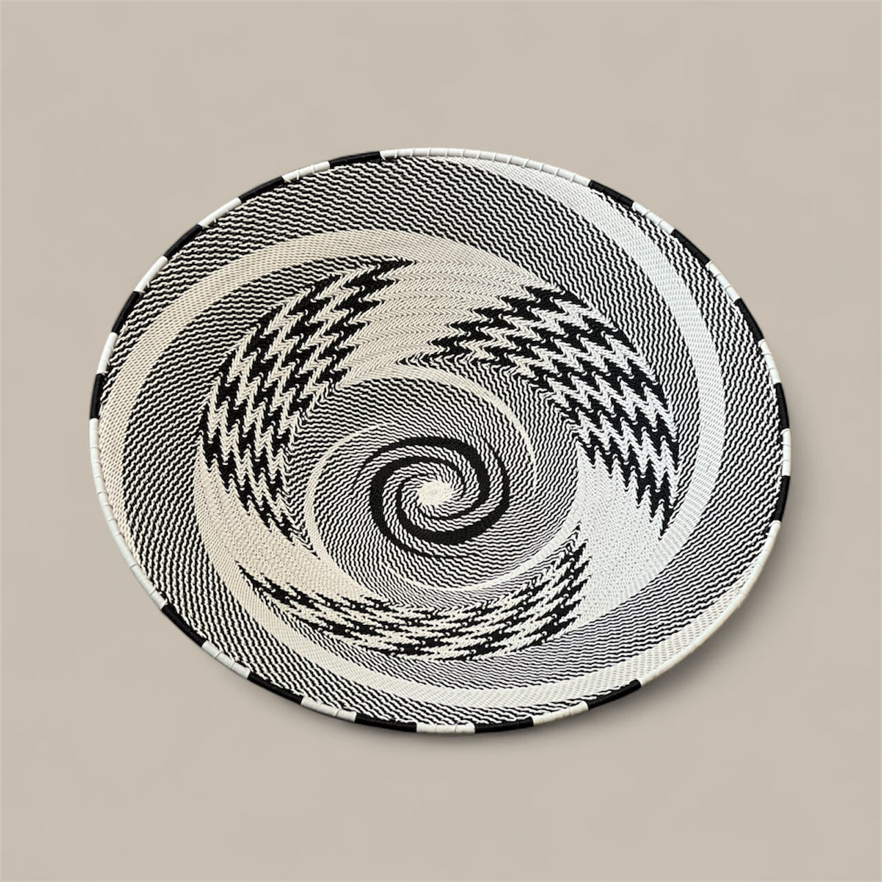 Large Telephone Wire Bowl- Black and White Vibe