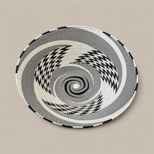 Large Telephone Wire Bowl- Black and White Vibe