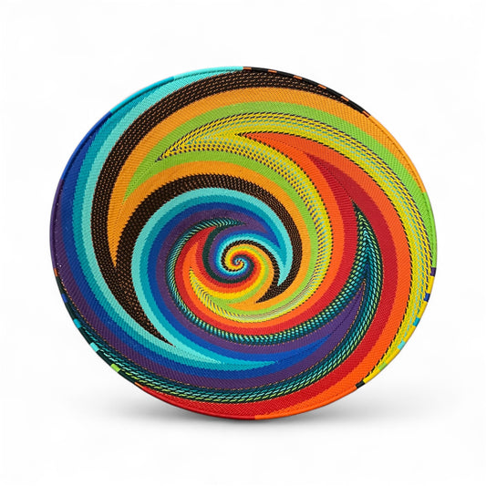 Large Telephone Wire Bowl- Vibrant Rainbow