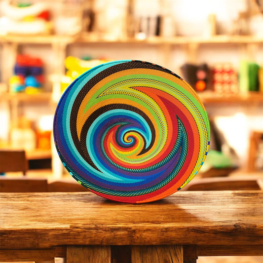 Large Telephone Wire Bowl- Vibrant Rainbow