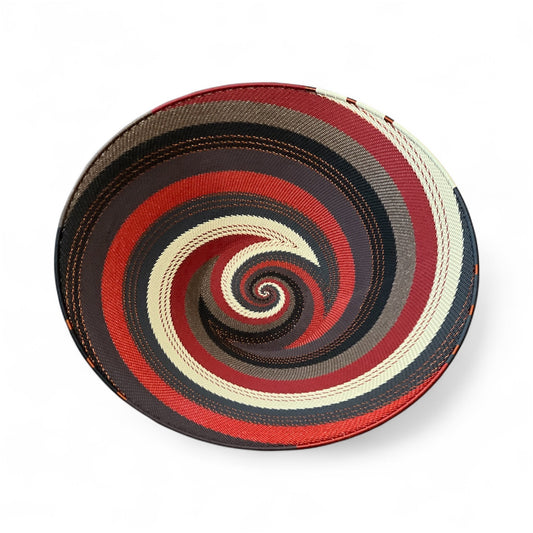 Large Telephone Wire Bowl- Modern Reds