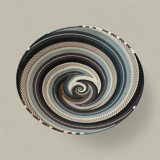 Large Telephone Wire Bowl- Greys