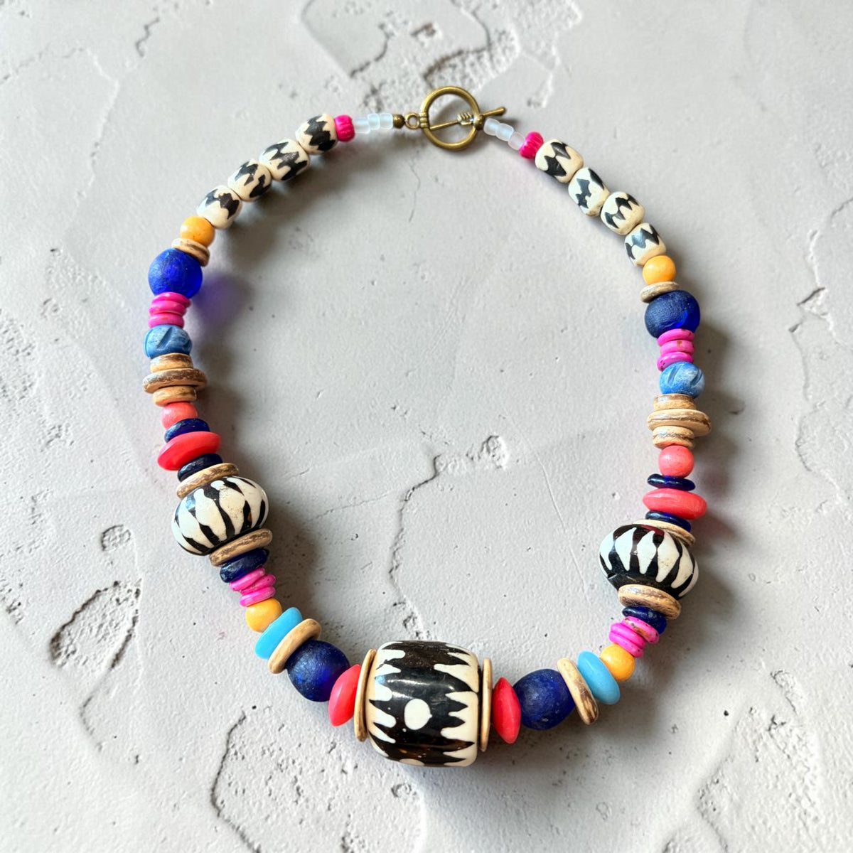 Cow Horn Statement Necklace- Vibrant