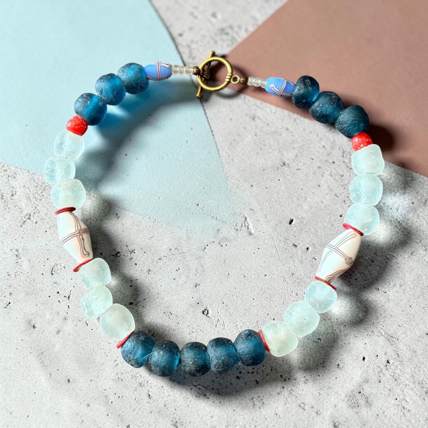 Trade Bead Recycled Glass Necklace