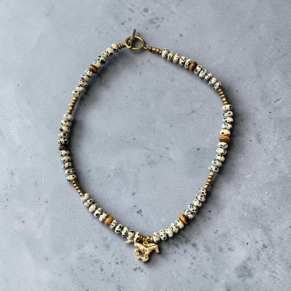 Modern Horse Charm Necklace