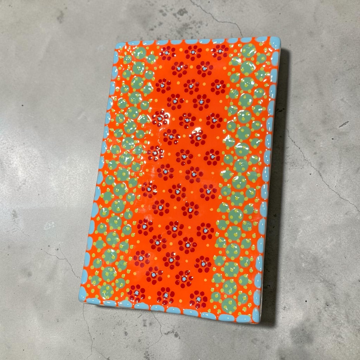 Potterswork Sushi Plate Small- Orange Fiesta