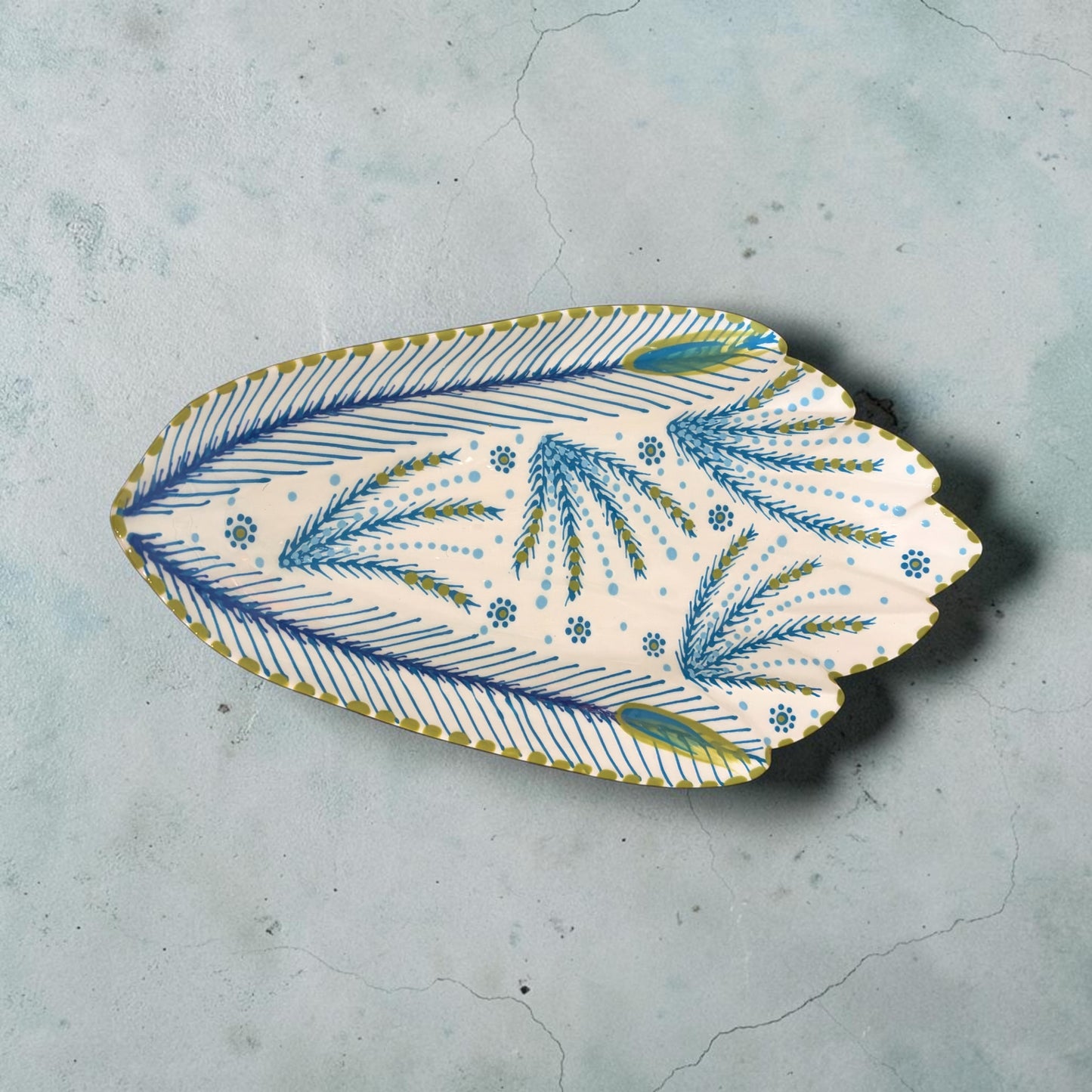 Potterswork Gladiola Plate- Blue