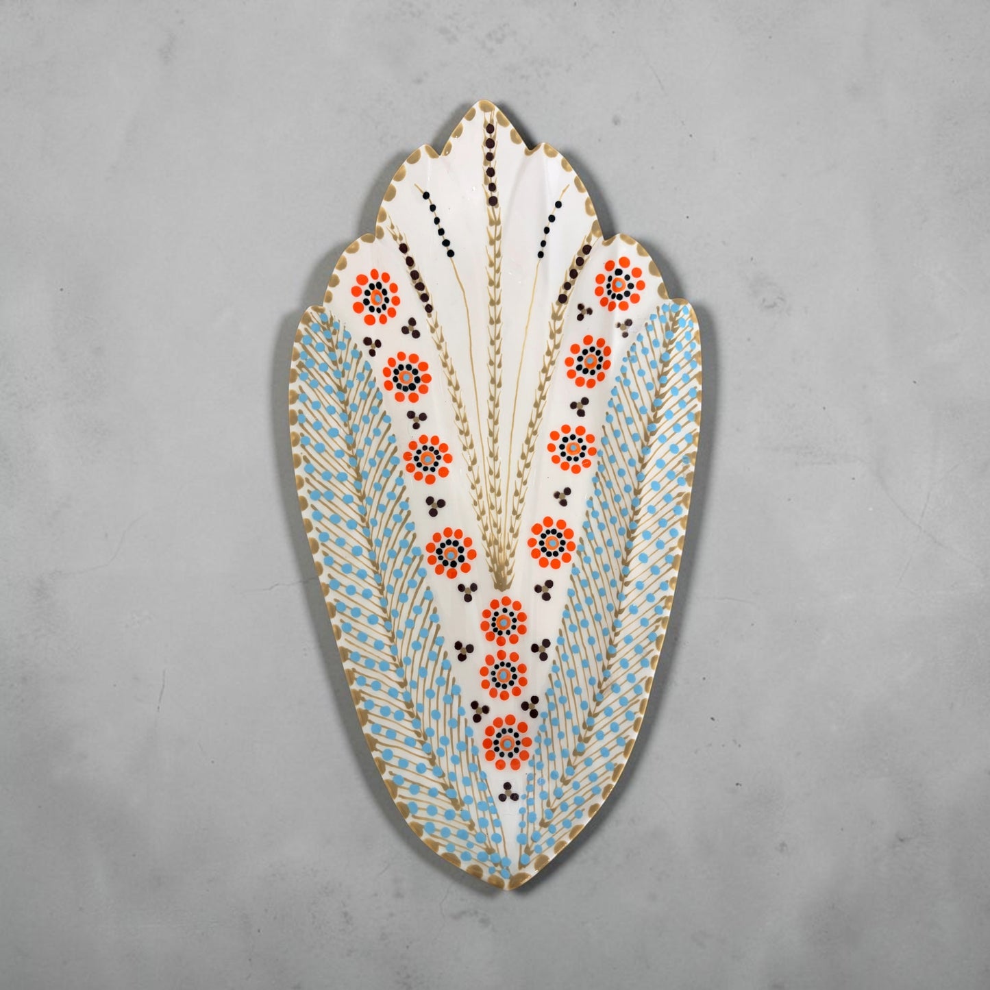 Potterswork Gladiola Plate- Olive