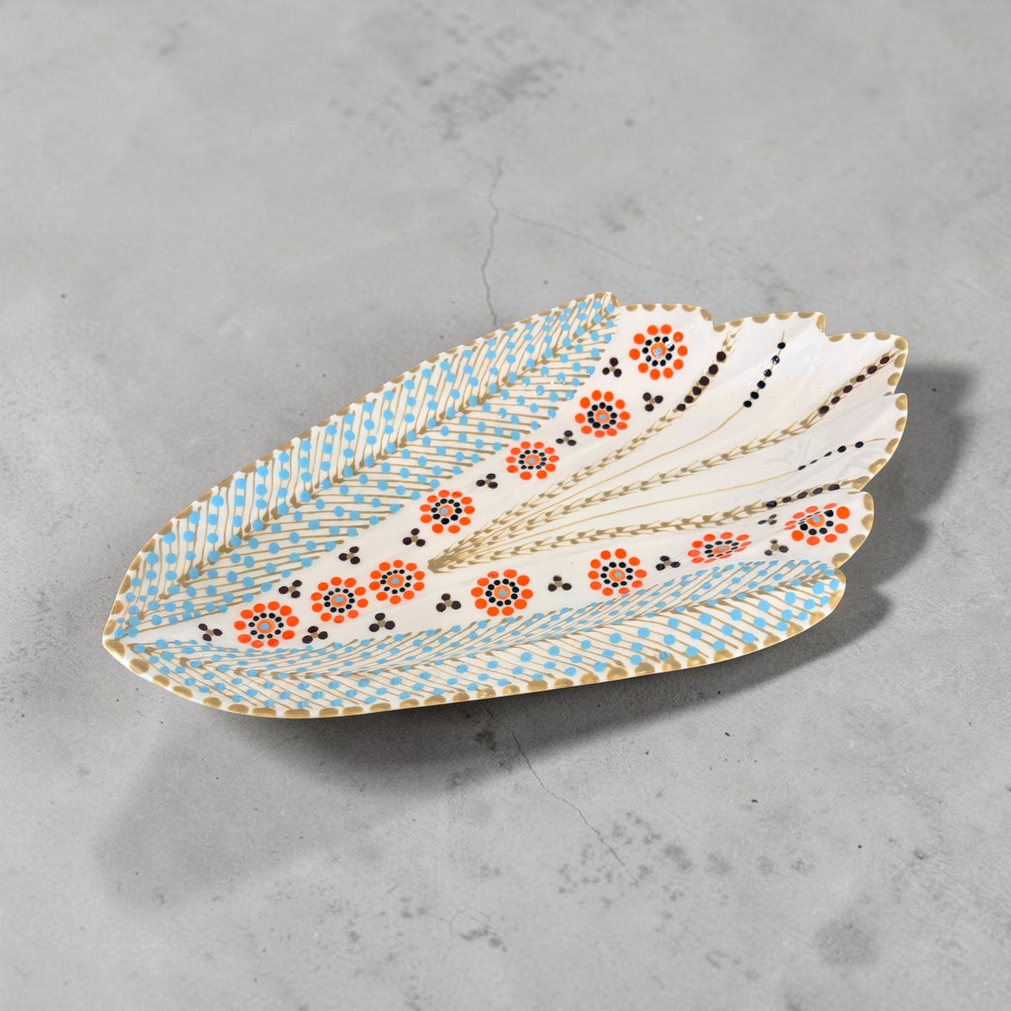 Potterswork Gladiola Plate- Olive