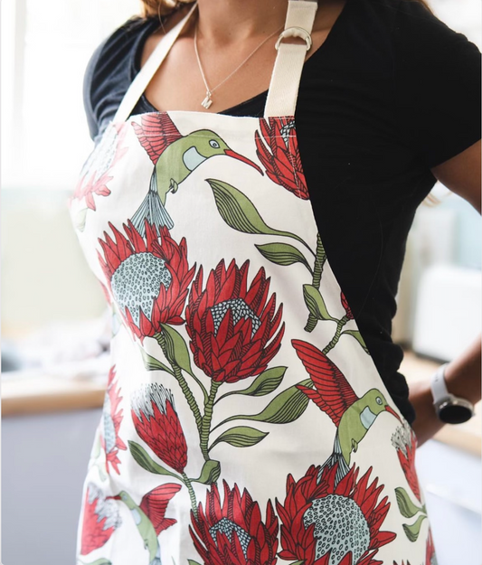 Fabric Aprons- Protea Red
