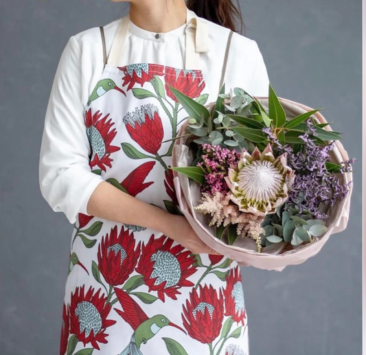Fabric Aprons- Protea Red