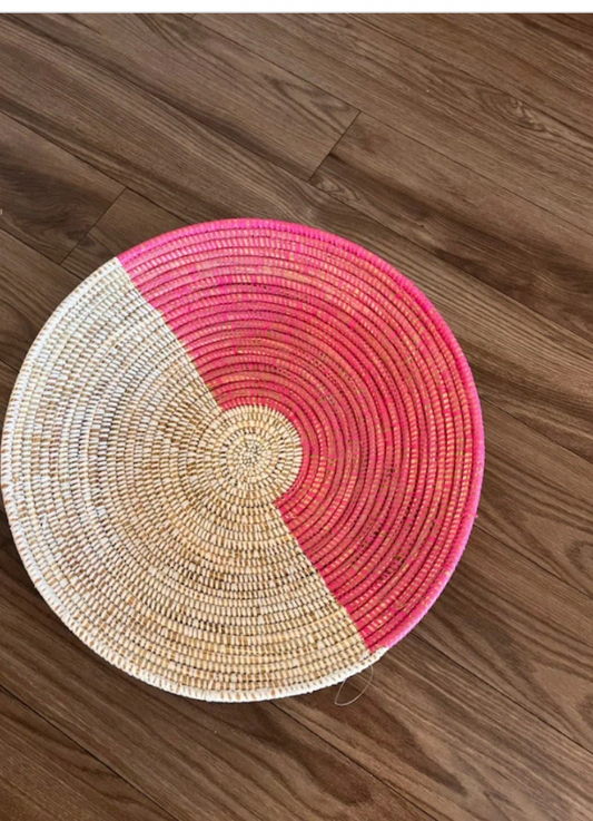 PVC African Basket- Pink Moon