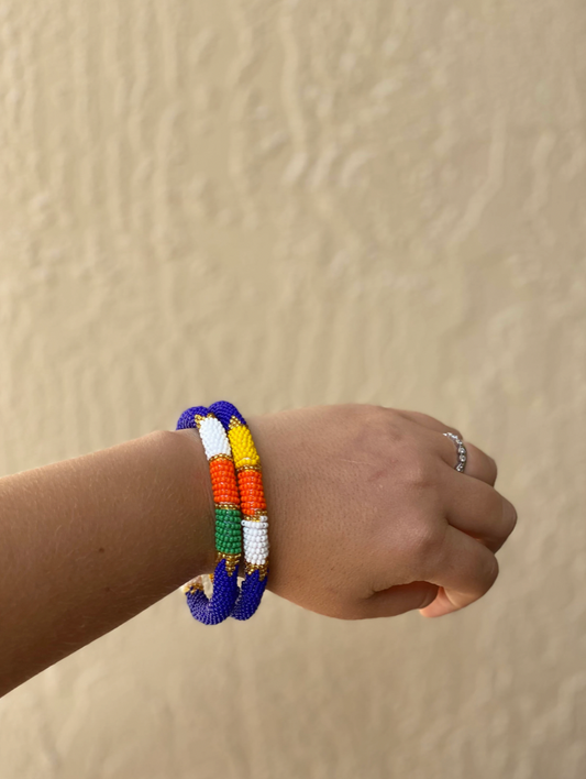 Extra Thin Zulu Beaded Bangle