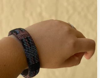 Hand Beaded Bangles- Thin