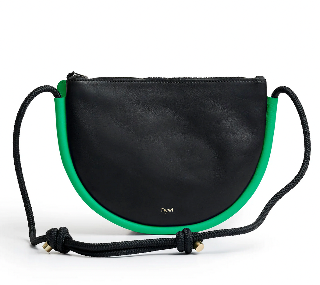 Selene Bag- Black and Lawn Green