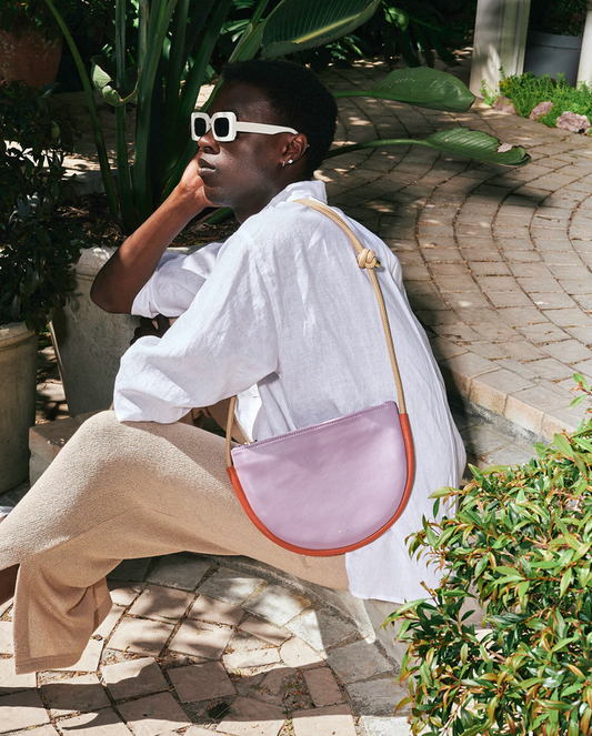 Selene Bag - Lilac and Red