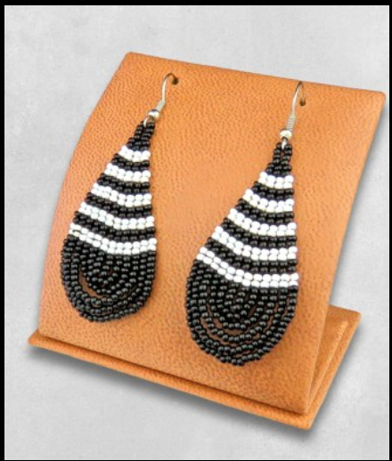 Hand Beaded Drop Earrings