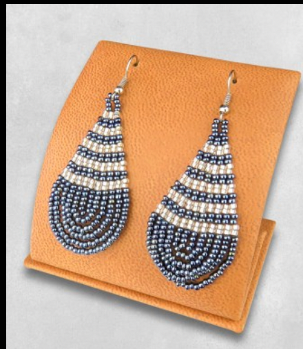 Hand Beaded Drop Earrings